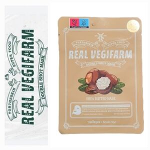 2/$5 Fortheskin Super Food Real Vegifarm Double Shot Mask Shea Butter